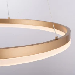 Paul Neuhaus LED-riippuvalaisin Titus, Ø 60 cm, messinki, himmennettävä