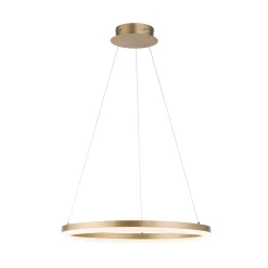 Paul Neuhaus LED-riippuvalaisin Titus, Ø 60 cm, messinki, himmennettävä