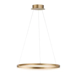 Paul Neuhaus LED-riippuvalaisin Titus, Ø 60 cm, messinki, himmennettävä