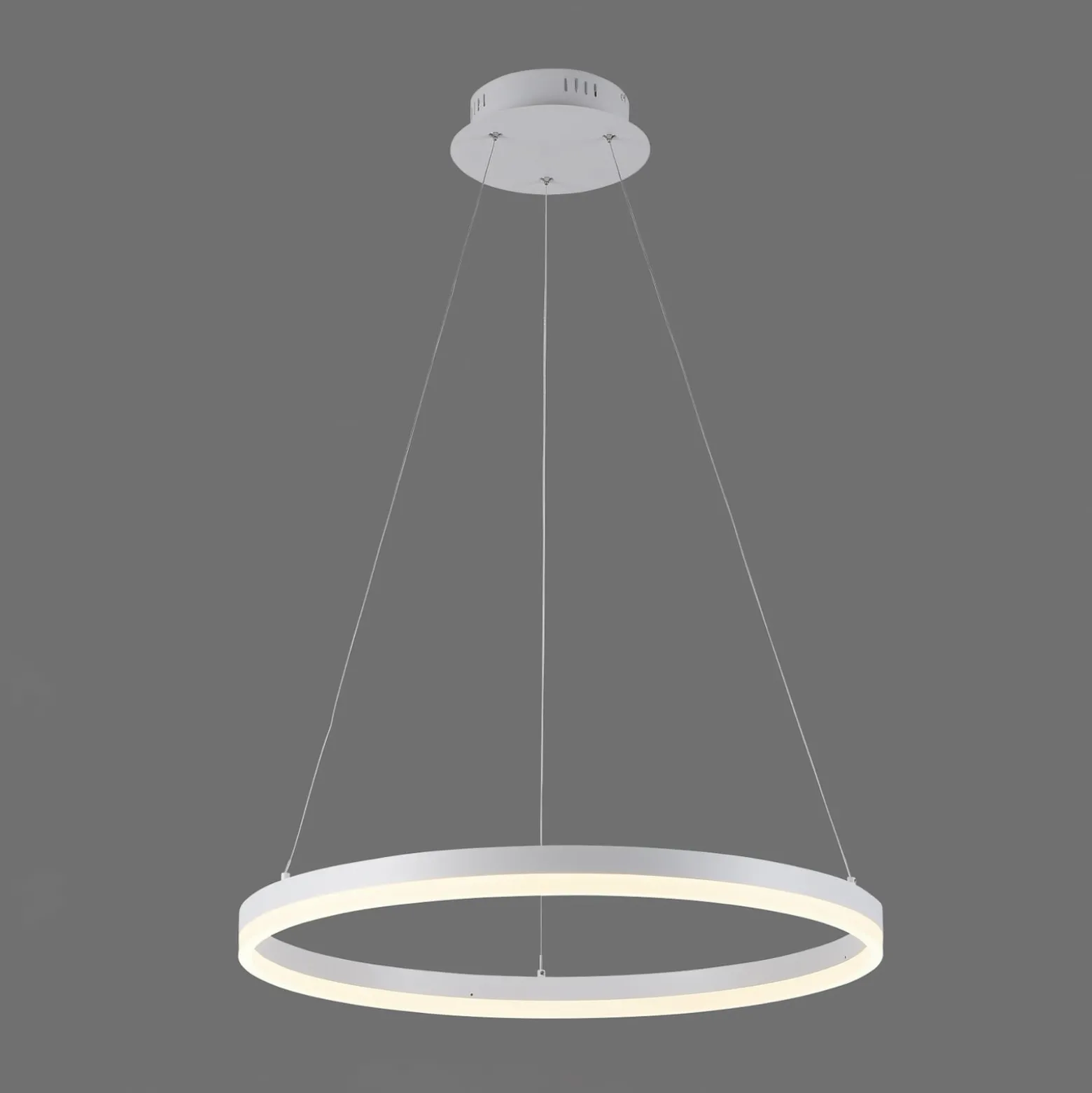Paul Neuhaus LED-riippuvalaisin Titus, Ø 60 cm, valkoinen, himmennettävä