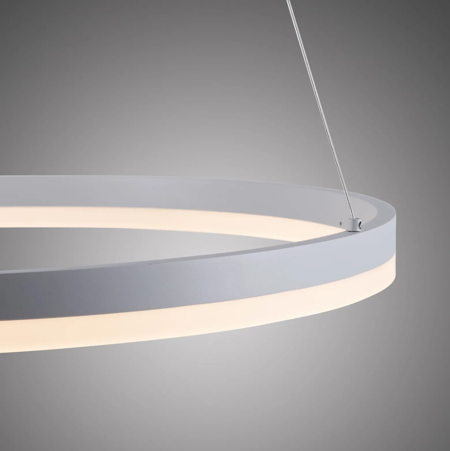 Paul Neuhaus LED-riippuvalaisin Titus, Ø 60 cm, valkoinen, himmennettävä