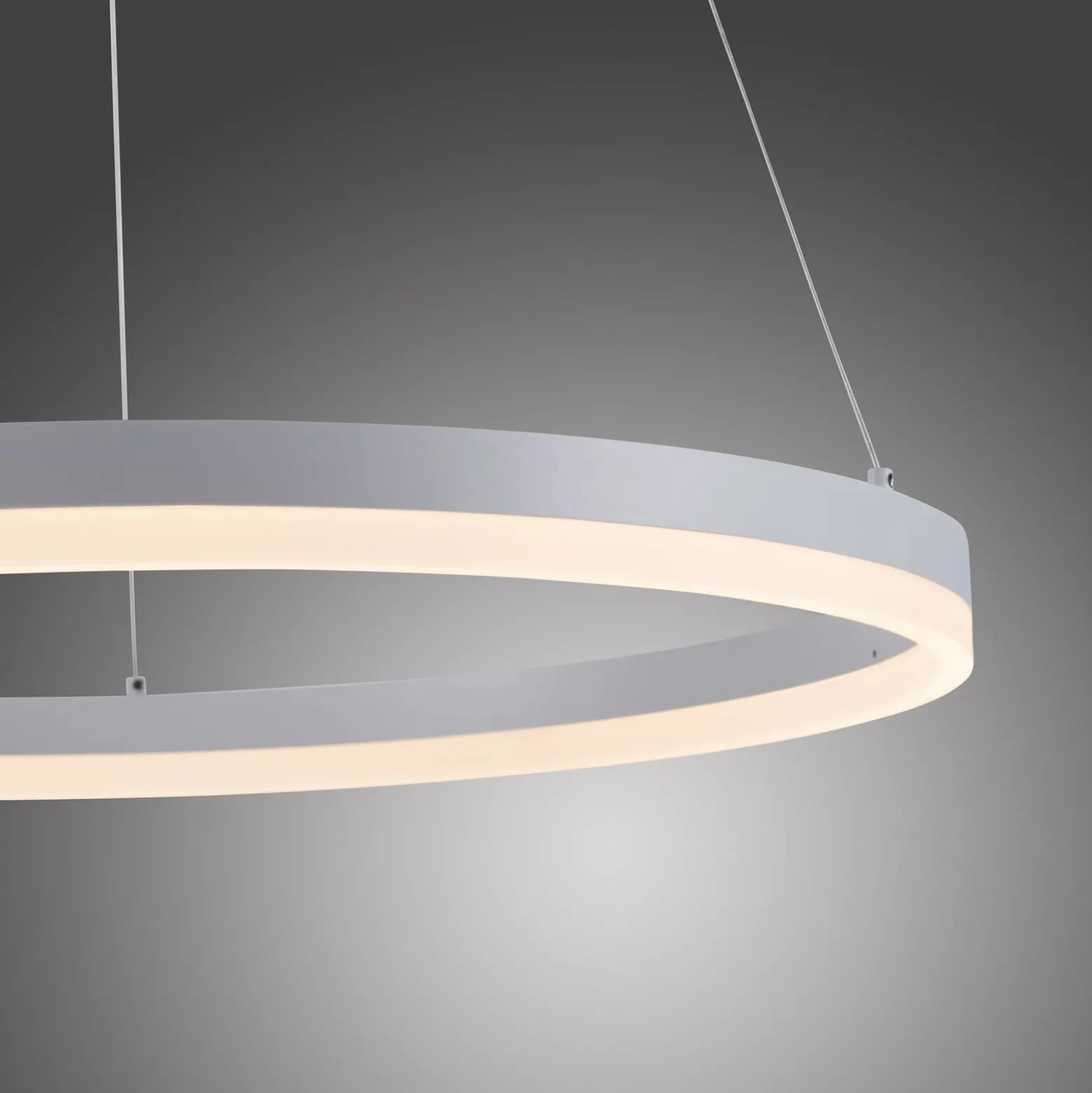 Paul Neuhaus LED-riippuvalaisin Titus, Ø 60 cm, valkoinen, himmennettävä