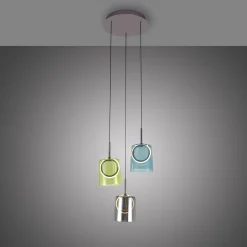 Paul Neuhaus LED-riippuvalaisin Zula, Ø 40 cm, värikäs, 3-valo.