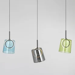 Paul Neuhaus LED-riippuvalaisin Zula, pituus 87 cm, värikäs, 3-valo.