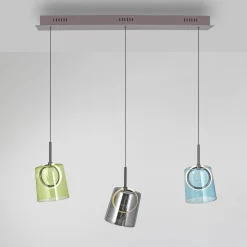 Paul Neuhaus LED-riippuvalaisin Zula, pituus 87 cm, värikäs, 3-valo.