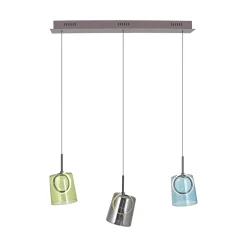 Paul Neuhaus LED-riippuvalaisin Zula, pituus 87 cm, värikäs, 3-valo.