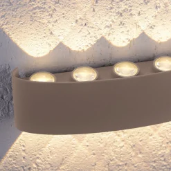 Paul Neuhaus LED-ulkoseinälamppu Carlo, 27 cm, hiekanvärinen