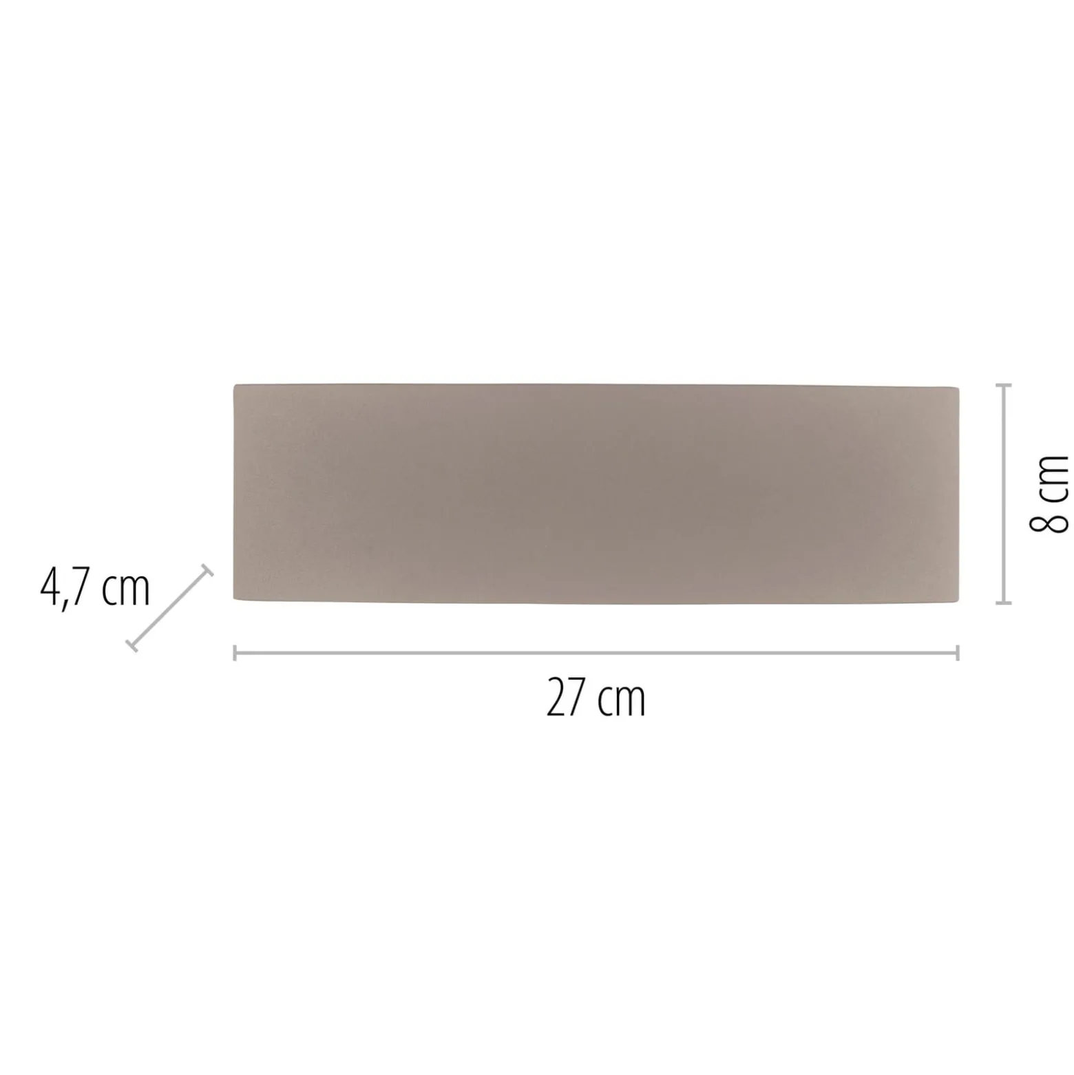 Paul Neuhaus LED-ulkoseinälamppu Carlo, 27 cm, hiekanvärinen