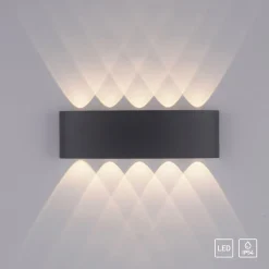 Paul Neuhaus LED-ulkoseinävalaisin Carlo, 27 cm, musta