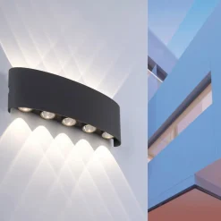 Paul Neuhaus LED-ulkoseinävalaisin Carlo, 27 cm, musta