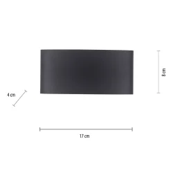 Paul Neuhaus LED-ulkoseinävalaisin Carlo, 17 cm, musta