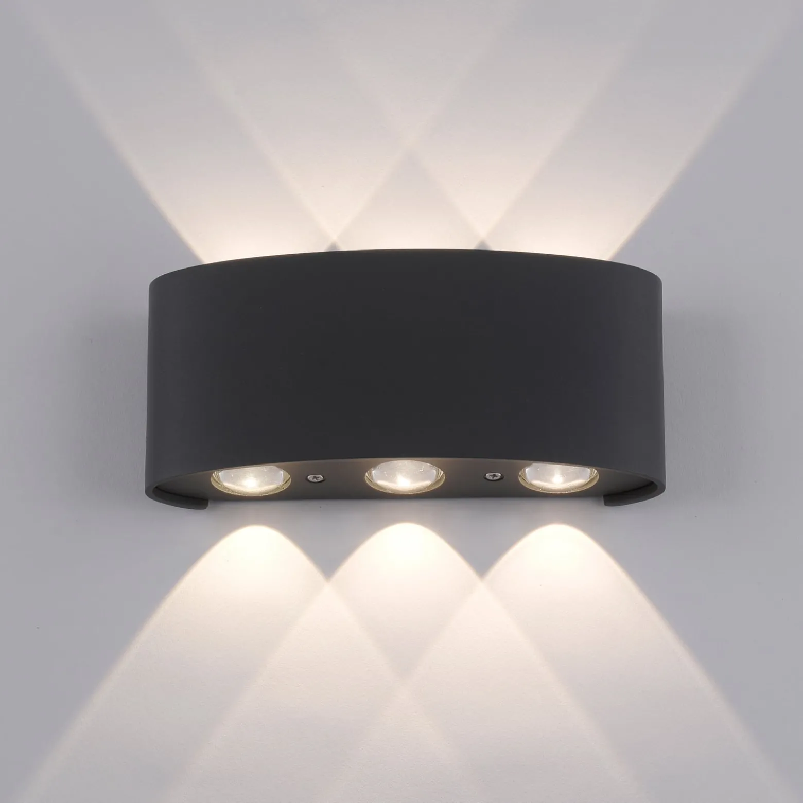 Paul Neuhaus LED-ulkoseinävalaisin Carlo, 17 cm, musta