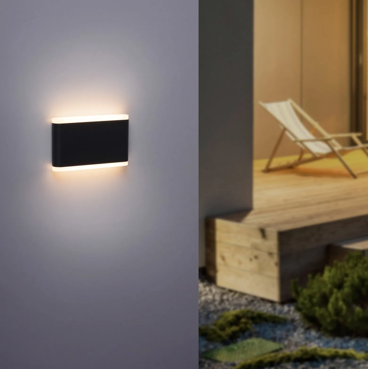 Paul Neuhaus LED-ulkoseinävalaisin Elsa, 18 cm, ylös/alas, IP65