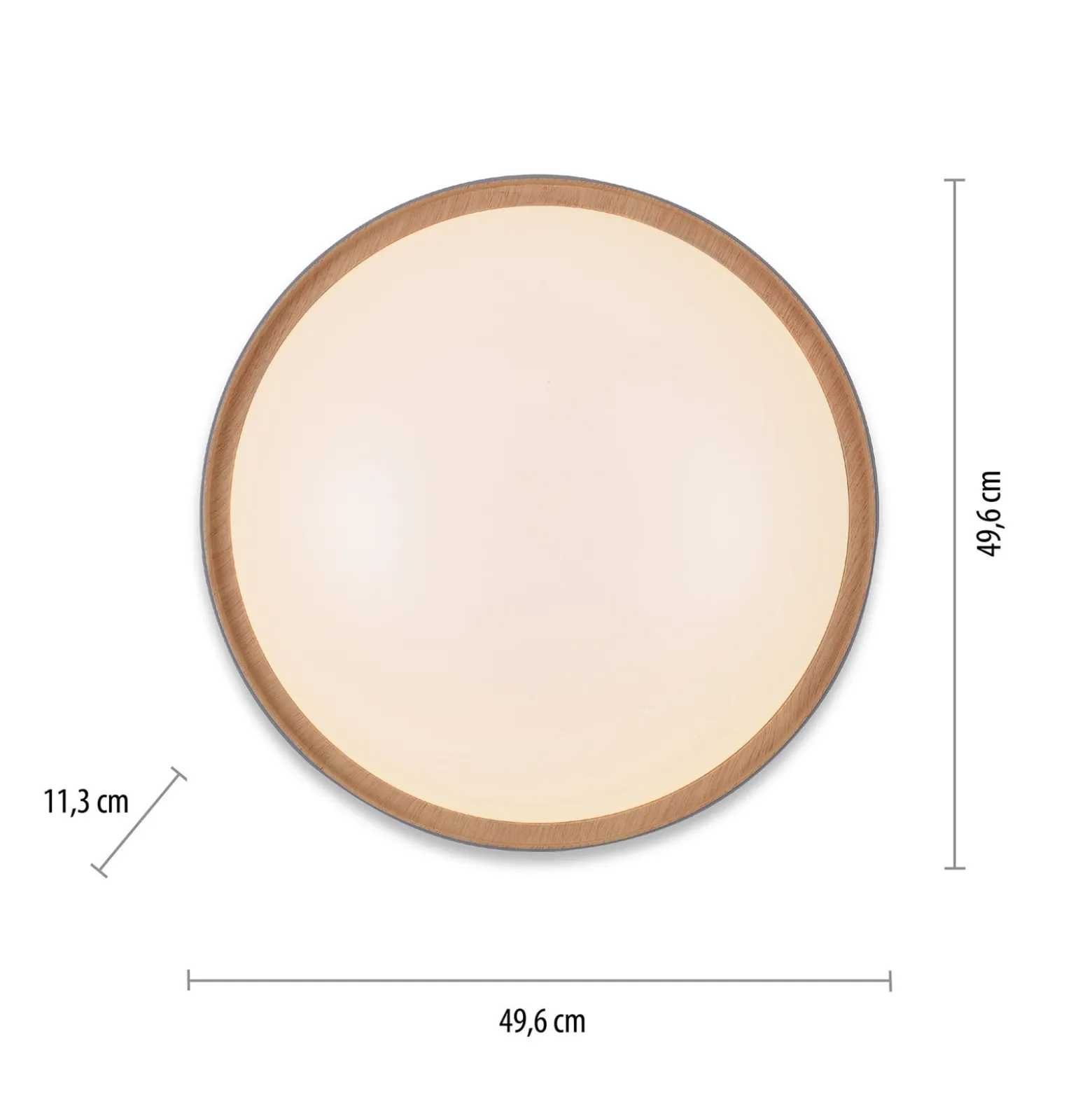 Paul Neuhaus Q-EMILIA LED-kattovalaisin, harmaa/puu