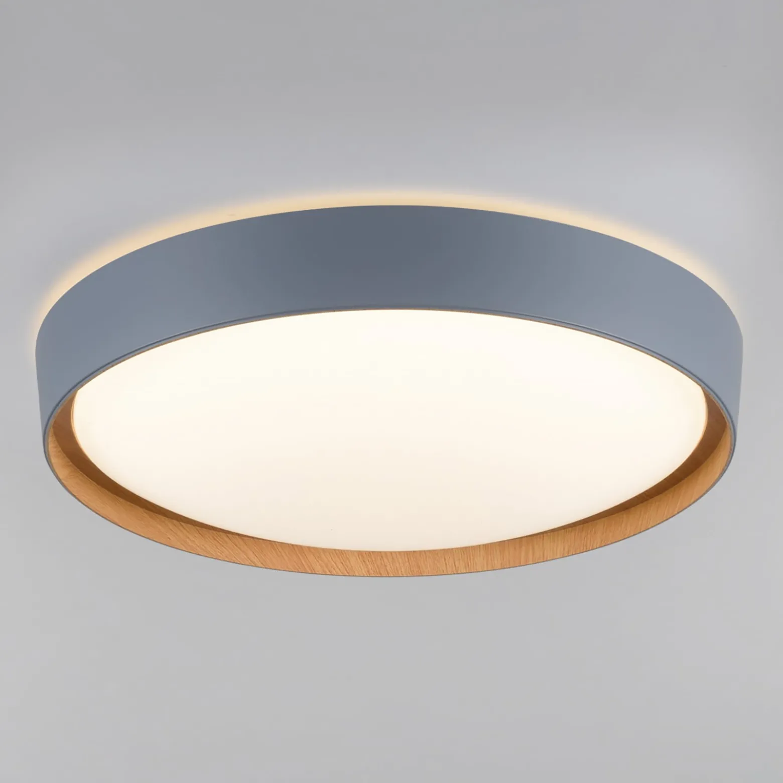 Paul Neuhaus Q-EMILIA LED-kattovalaisin, harmaa/puu