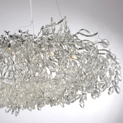 Paul Neuhaus Ricicle kattokruunu, kromi, pituus 120 cm