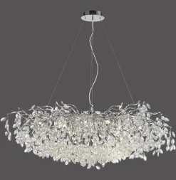 Paul Neuhaus Ricicle kattokruunu, kromi, pituus 120 cm
