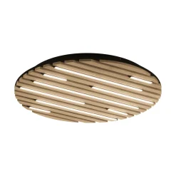 Paul Neuhaus Smart LED-kattovalaisin Q-Acoustic, puu Ø 60 cm