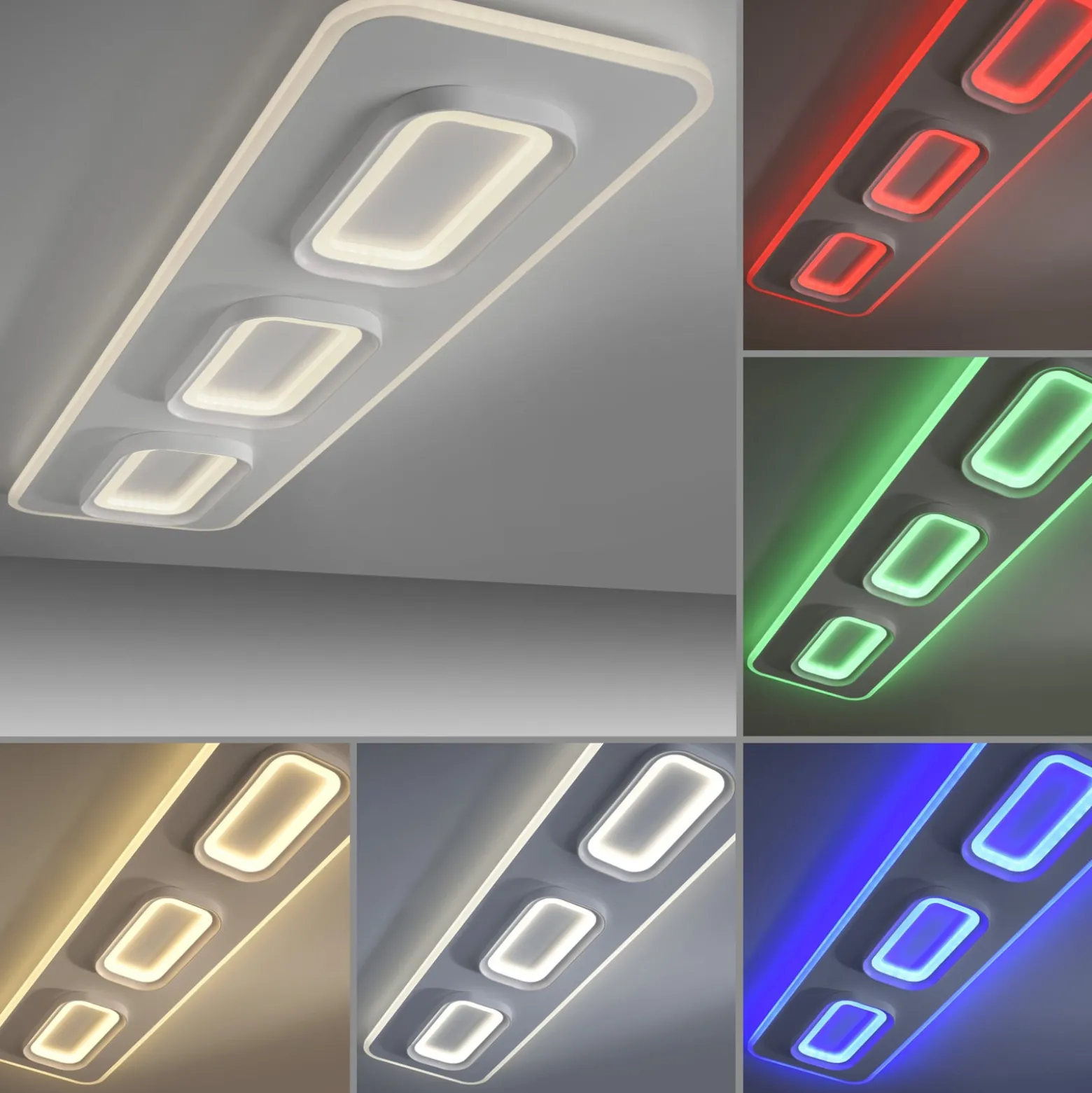 Paul Neuhaus Smart LED-kattovalaisin Q-Kalina valkoinen 115 x 30 cm
