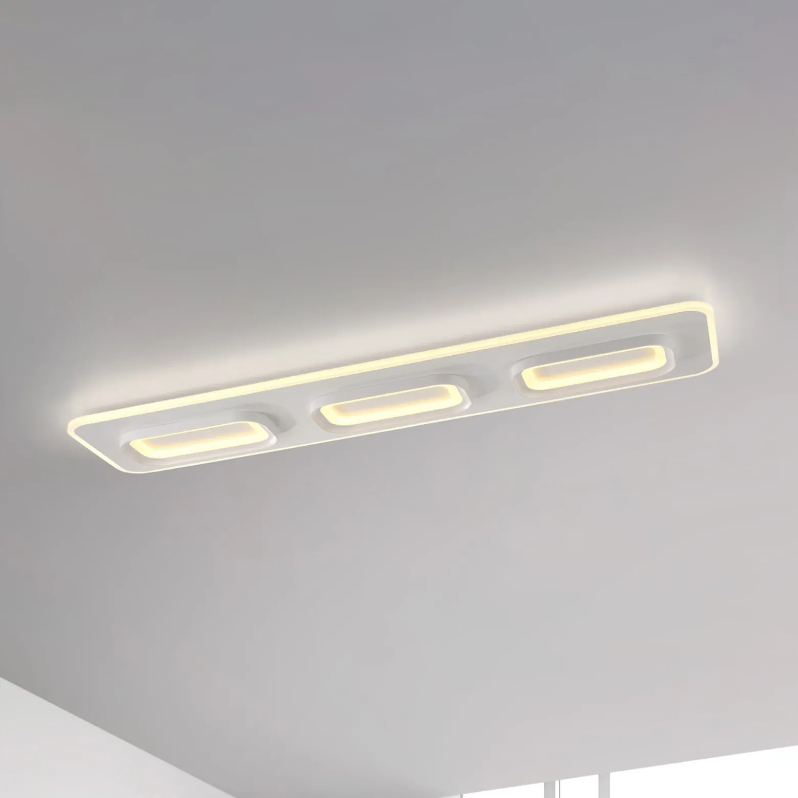 Paul Neuhaus Smart LED-kattovalaisin Q-Kalina valkoinen 115 x 30 cm