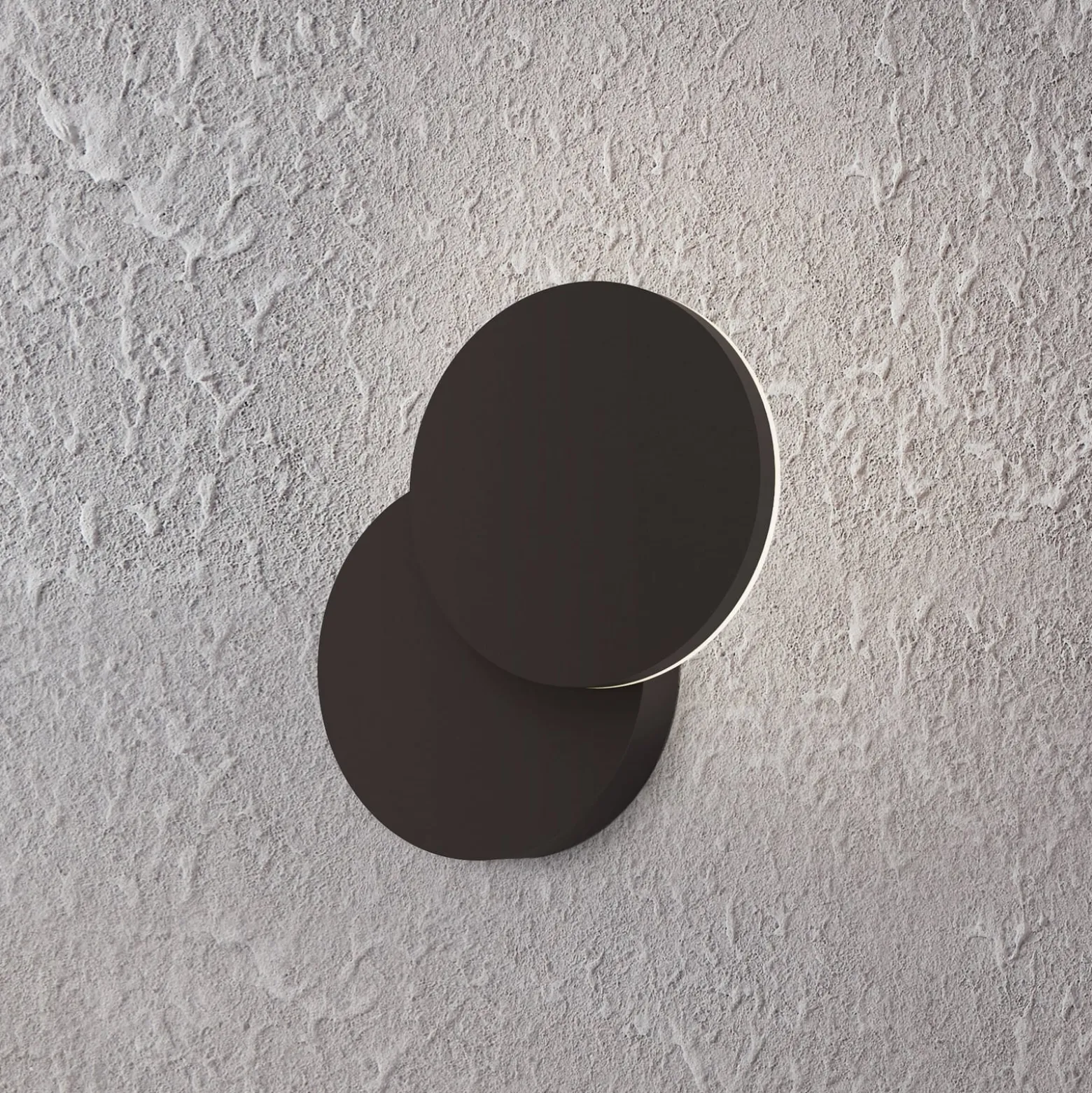 Pedersano-LED-ulkoseinälamppu, musta, halkaisija 14 cm, metallia