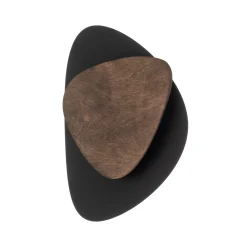 Pedra-LED-seinävalaisin, musta/wenge, teräs, puu, 3 000 K