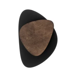 Pedra-LED-seinävalaisin, musta/wenge, teräs, puu, 3 000 K