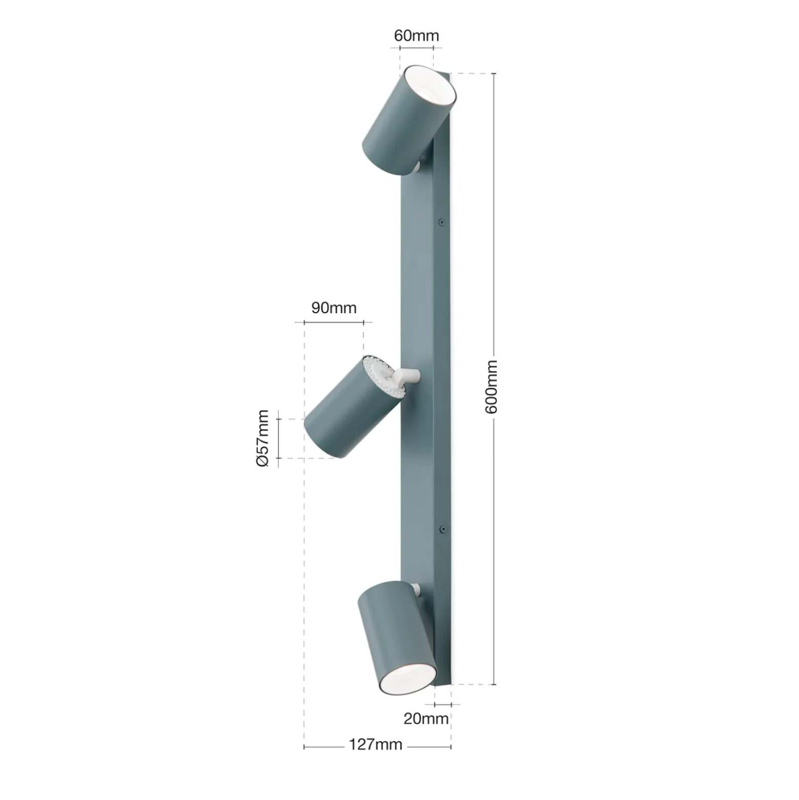 Penn kattovalaisin, vaaleanvihreä, pituus 60 cm, teräs/alumiini
