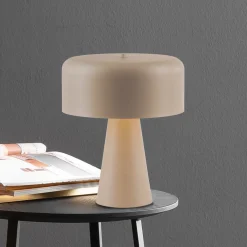 PENTO-pöytävalaisin, beige, korkeus 35 cm, metalli, E27