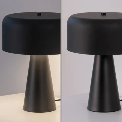 PENTO-pöytävalaisin, musta, korkeus 35 cm, metalli, E27