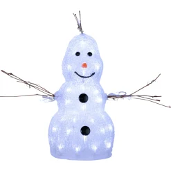 Pieni LED-luku Crystal Snowman ulkotiloihin