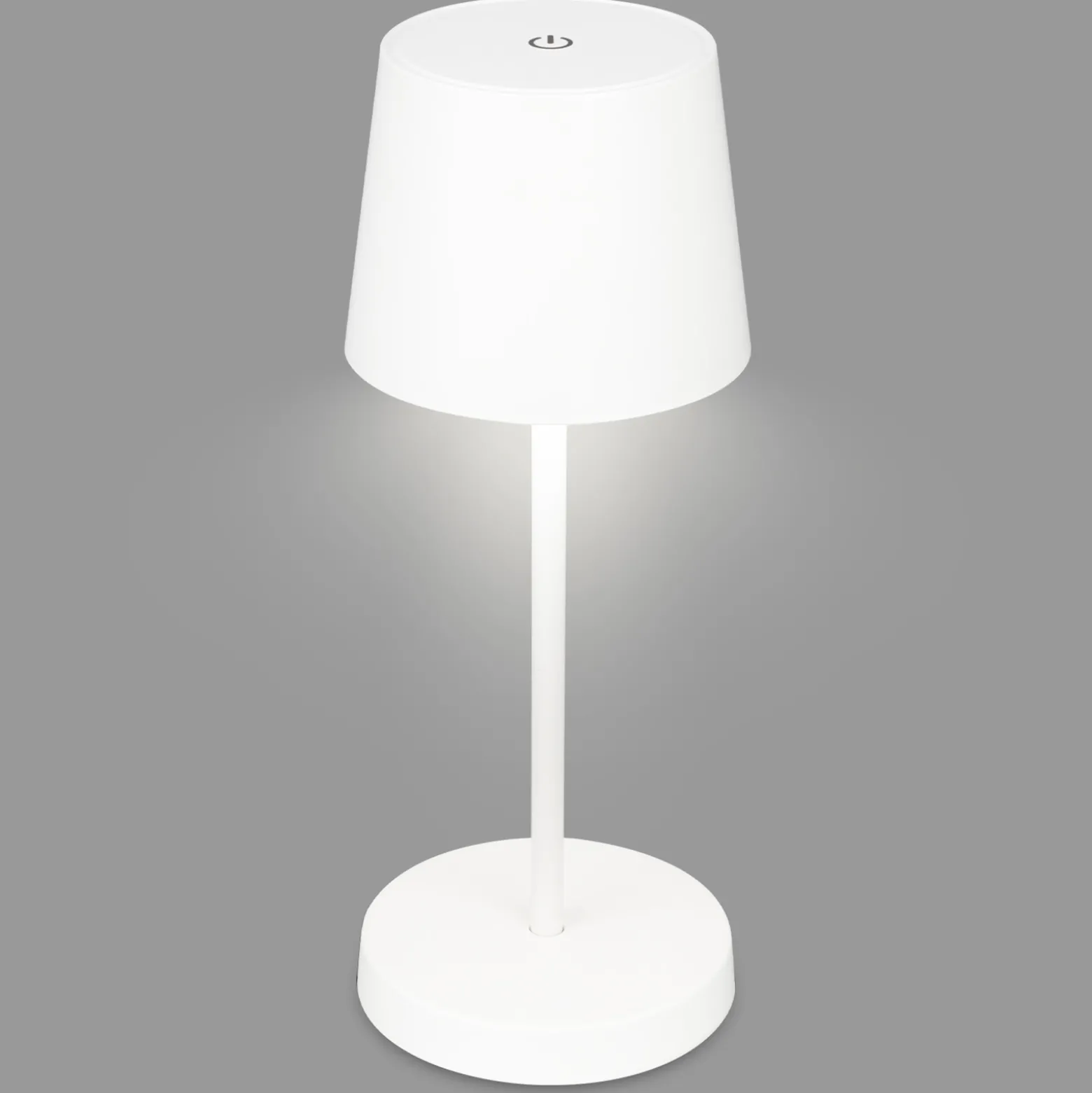 Piha LED-pöytävalaisin ladattavalla paristolla, valkoinen