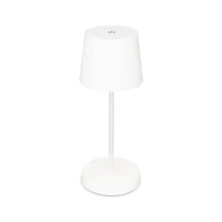 Piha LED-pöytävalaisin ladattavalla paristolla, valkoinen