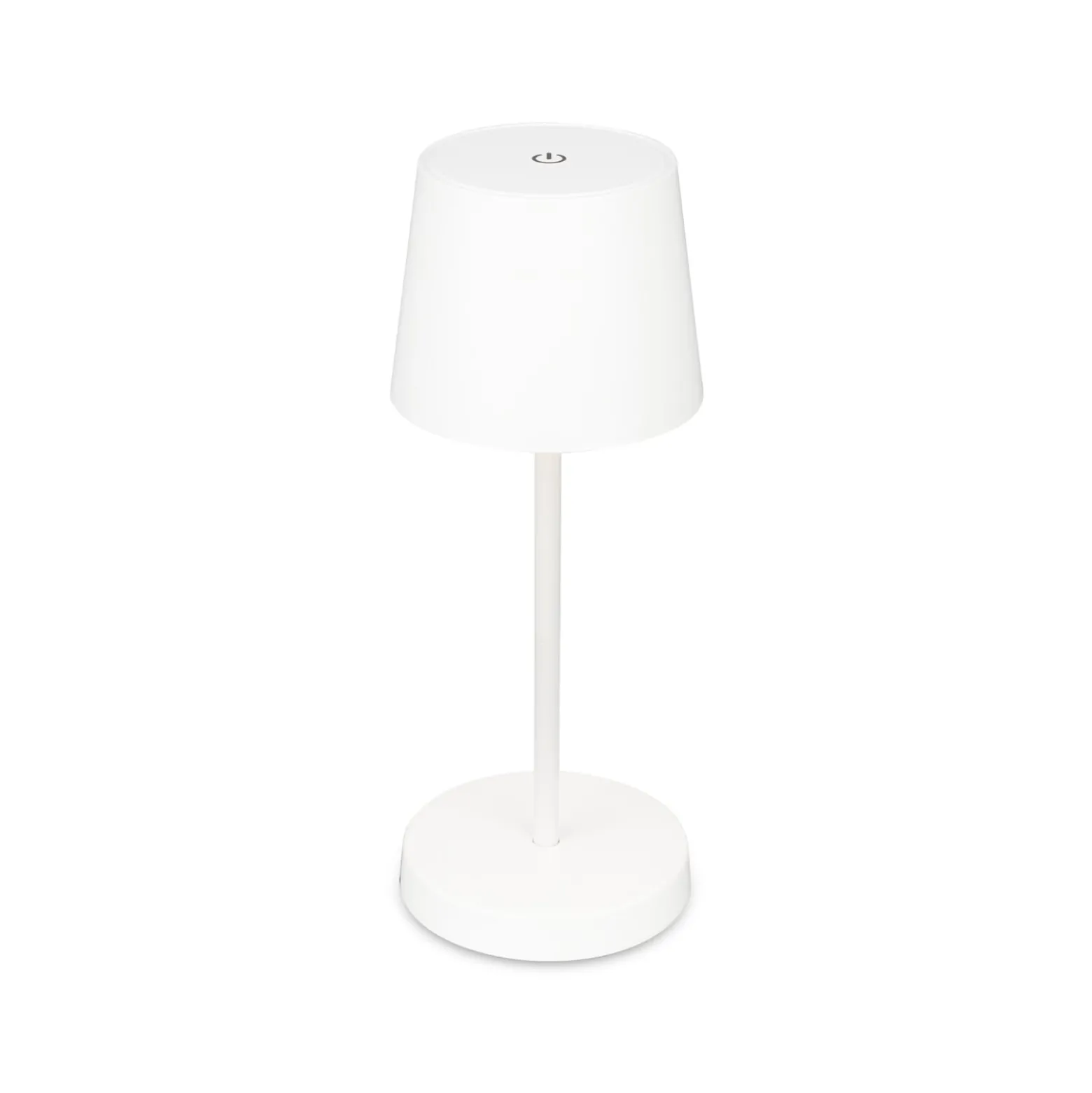 Piha LED-pöytävalaisin ladattavalla paristolla, valkoinen