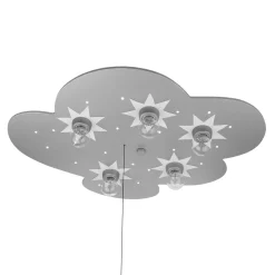 Pilvi-kattovalo titaania, 5-lamppuinen, 20 x LED