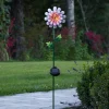Pink Daisy -LED-aurinkovalaisin, kukan muotoinen
