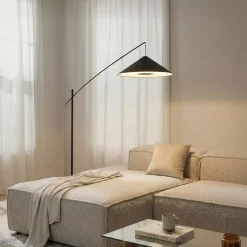 Poise-kaarivalaisin, musta, teräs, tekstiili, ulkonema 260 cm