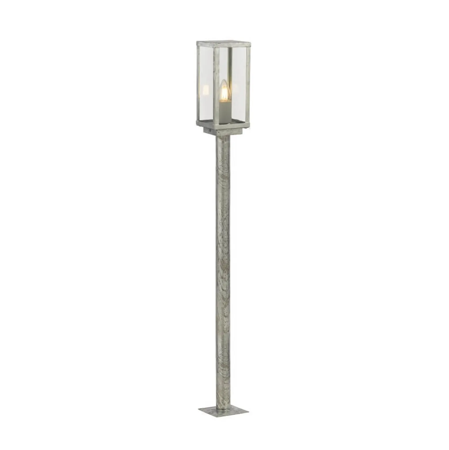 Polkuvalo Box II, 90 cm korkea, hopea/selkeä, lasi, IP44
