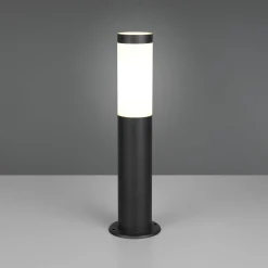 Pollarilamppu Trioto, mattamusta, korkeus 45 cm, ruostumaton teräs
