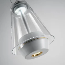 Prandina Shuttle -LED-pöytälamppu IP44 valkoinen