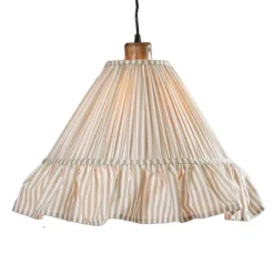 PR Home Estrid-riippuvalo, beige, kangas, Ø 40 cm, E27