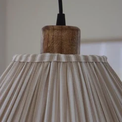 PR Home Estrid-riippuvalo, beige, kangas, Ø 40 cm, E27