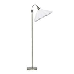 PR Home Frenja lattiavalaisin, valkoinen/kromi, Ø 45 cm