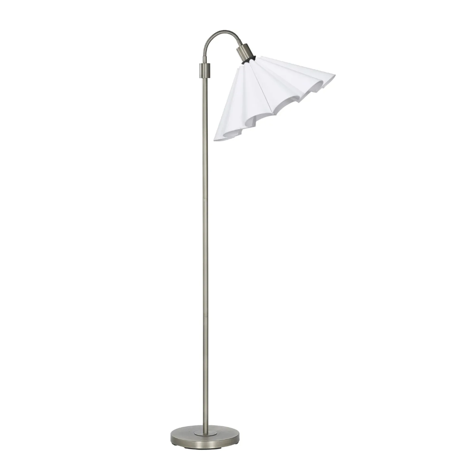 PR Home Frenja lattiavalaisin, valkoinen/kromi, Ø 45 cm