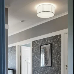 PR Home kattovalaisin Stella, luonnonvalkoinen, Ø 45 cm, tekstiili