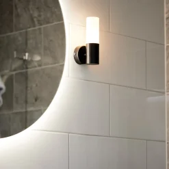 PR Home kylpyhuoneen seinävalaisin Beta, musta, IP44