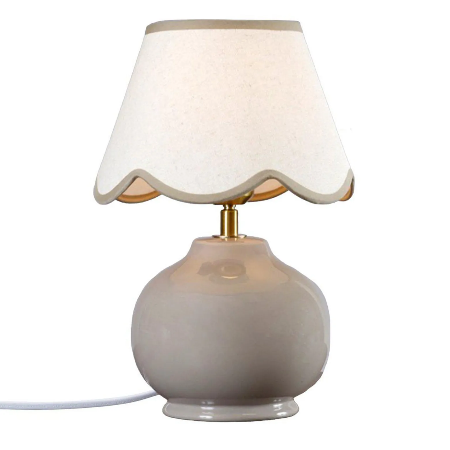 PR Home pöytälamppu Nell, nougat, keraaminen, korkeus 34 cm, E27