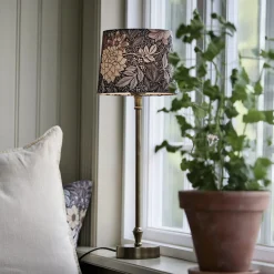 PR Home pöytävalaisin Liam Sofia Dahlia Ruskea värillinen/messinki 55cm