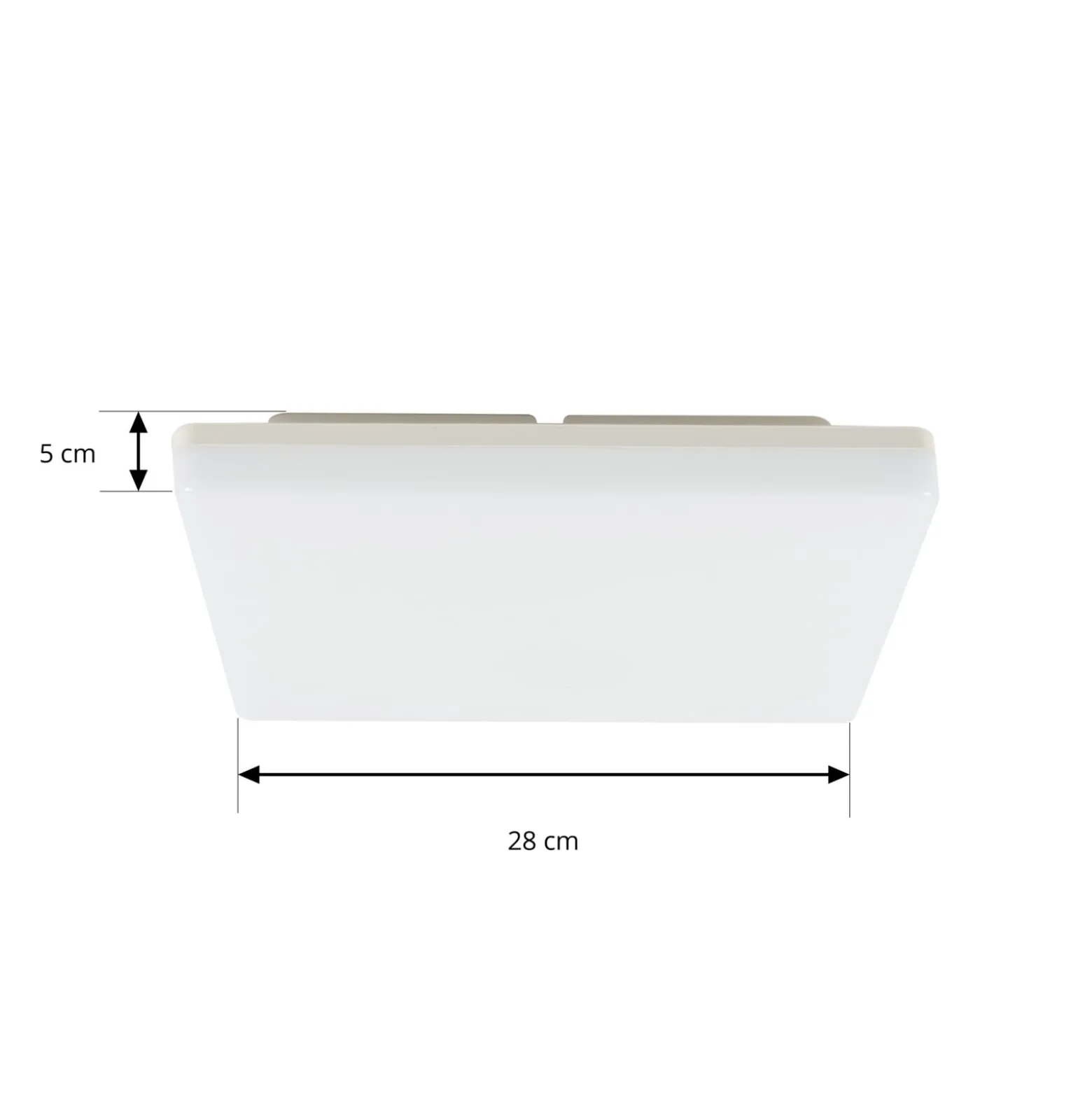 PRIOS Artin LED-kattovalaisin, anturi, kulmikas, 28 cm