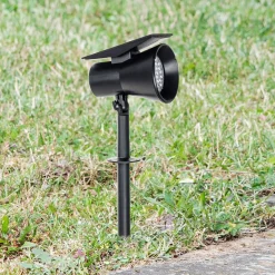 Prios LED-aurinkokeiluvalaisin Birko, korkeus 56 cm, musta, maapiikki